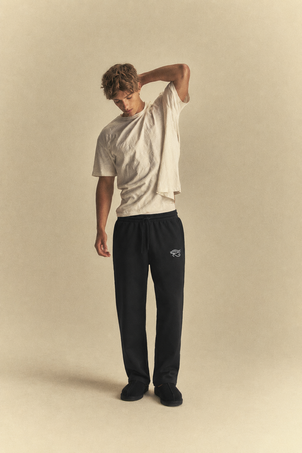 Eye Of Horus embroidered Black Sweatpants