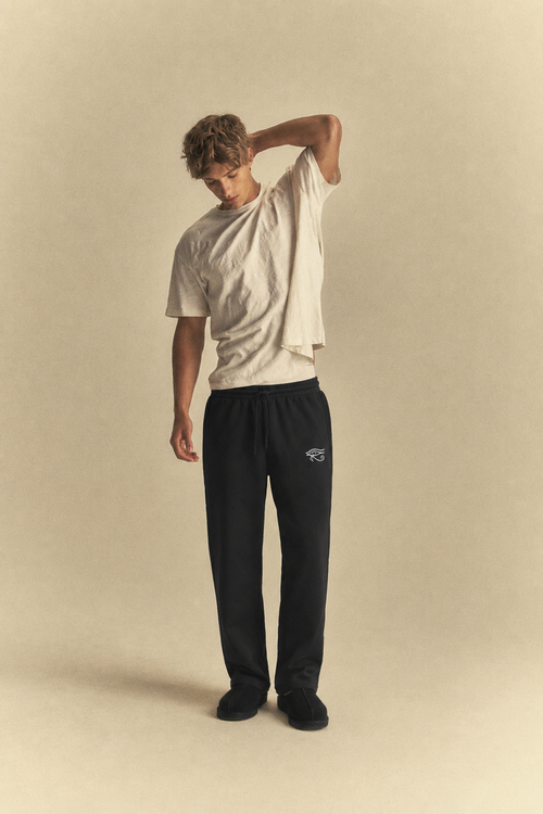 Eye Of Horus embroidered Black Sweatpants