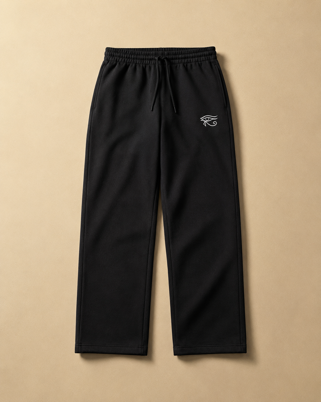 Eye Of Horus embroidered Black Sweatpants